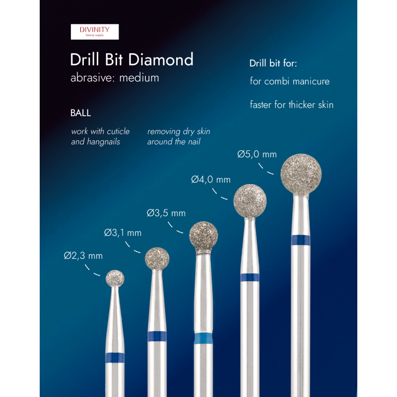 Φρέζα Διαμαντιού Divinity Ball Blue Ø3,5 mm