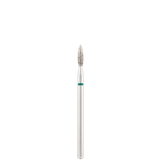 Divinity Diamond bit "flame" sharp green, L- 8,0 mm., Ø2,1 mm.