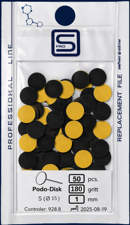 ProSteril Replacement File for the Podo-Disc 50pcs Ø 20 mm (1 mm) 180 grit 50pcs