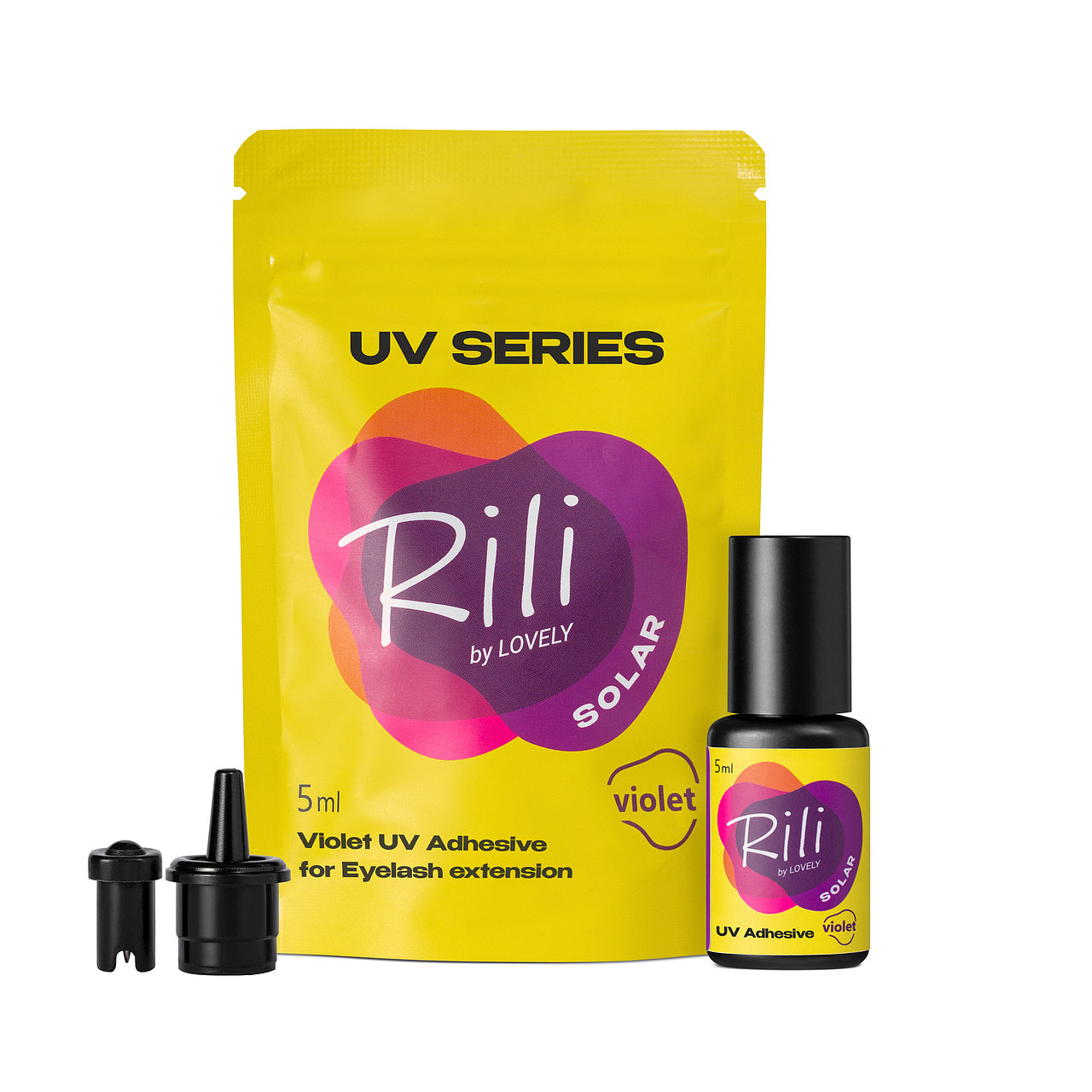 Violet UV Adhesive for Eeyelash Extension Rili Solar, 5 ml