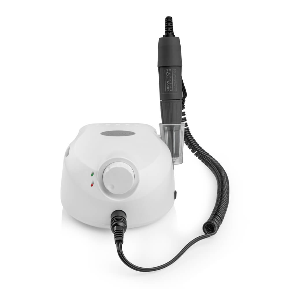 KRYPTON XPS-400 WHITE/GRAY Nail Drill for 65 watts. and 40,000 rpm. for manicure and pedicure