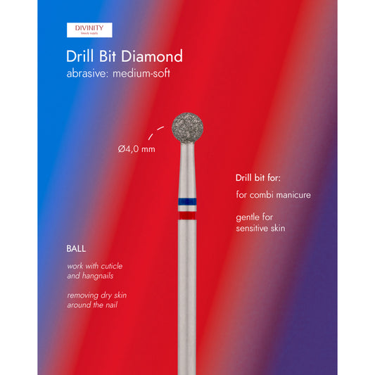 Divinity Diamond Ball Bit Blue-Red Ø4.0 mm