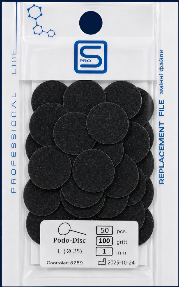 ProSteril Replacement File for the Podo-Disc 50pcs Ø 25 mm (1 mm) 100 grit 50pcs