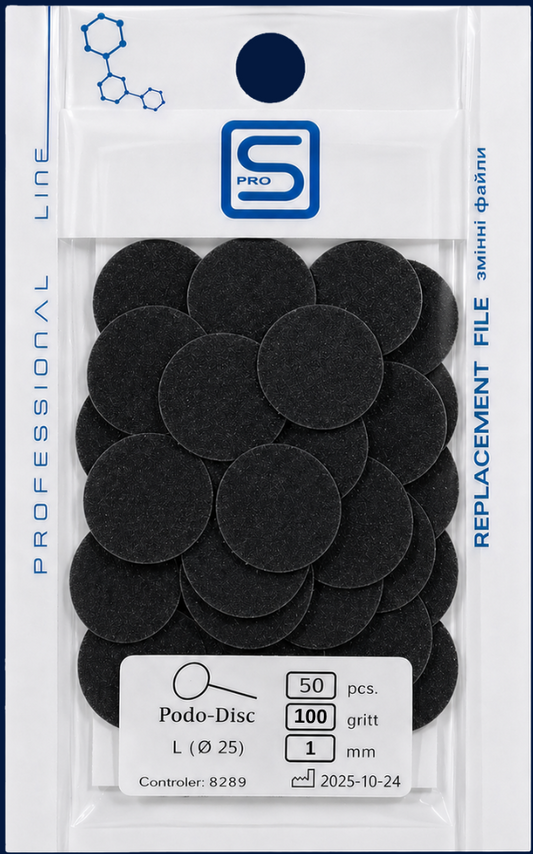 ProSteril Replacement File for the Podo-Disc 50pcs Ø 25 mm (1 mm) 100 grit 50pcs