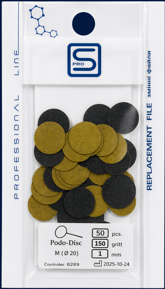 ProSteril Replacement File for the Podo-Disc 50pcs Ø 20 mm (1 mm) 150 grit 50pcs
