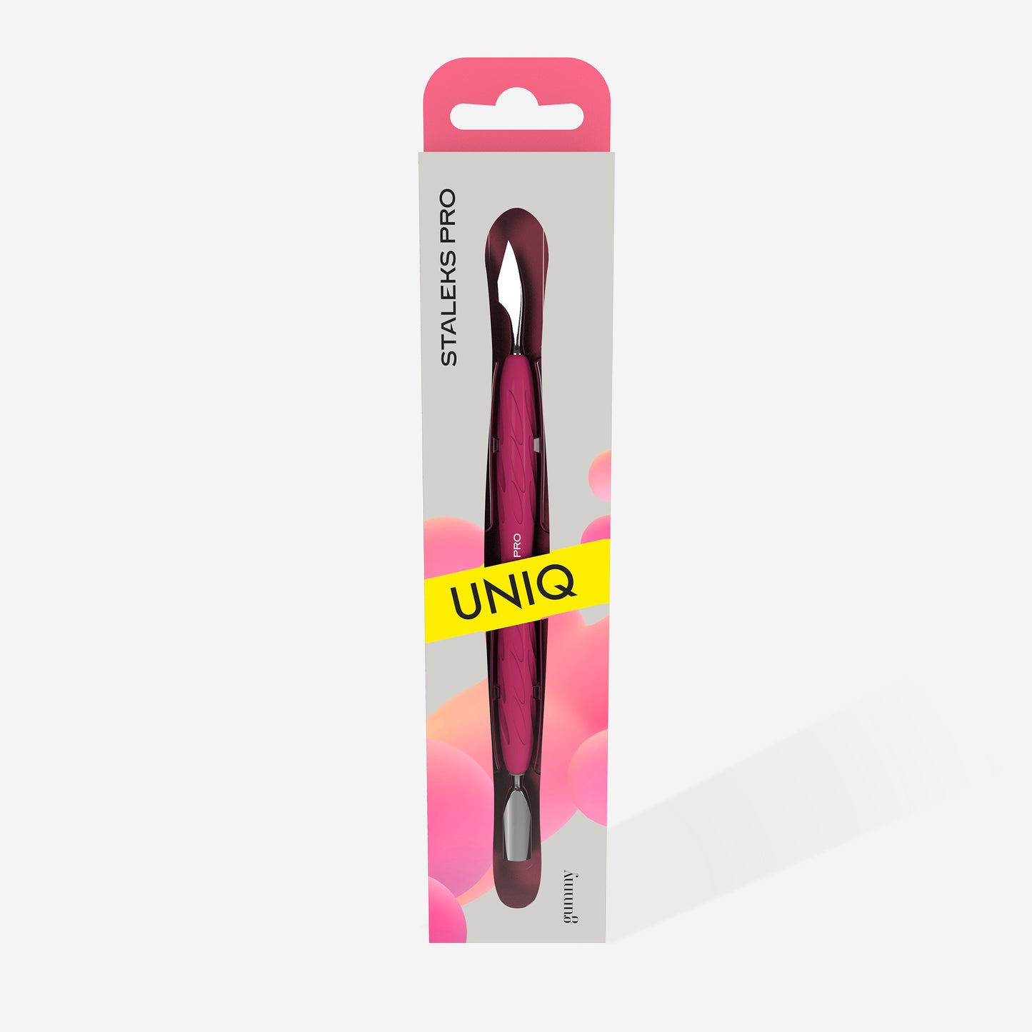 Gummy with silicone handle UNIQ 10 TYPE 3 (rounded narrow pusher and cleaner)