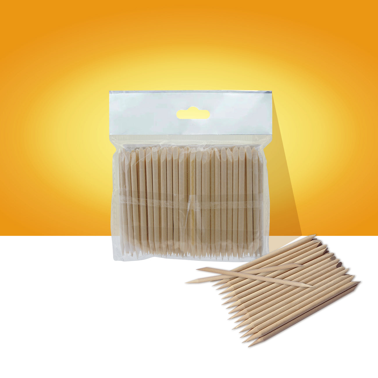 STALEKS Orange stick EXPERT wooden 75 mm (100 pcs)