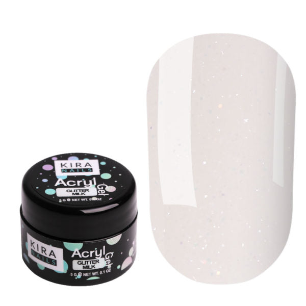 Kira Nails Acryl Gel Glitter Milk