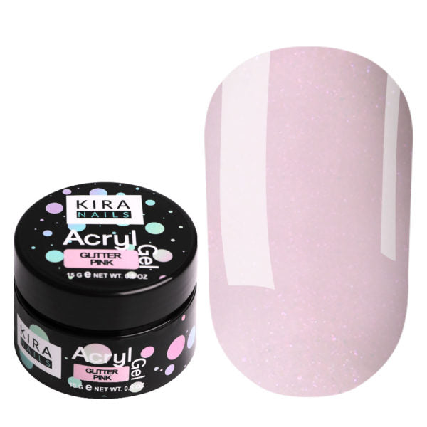 Kira Nails Acryl Gel - Glitter Pink