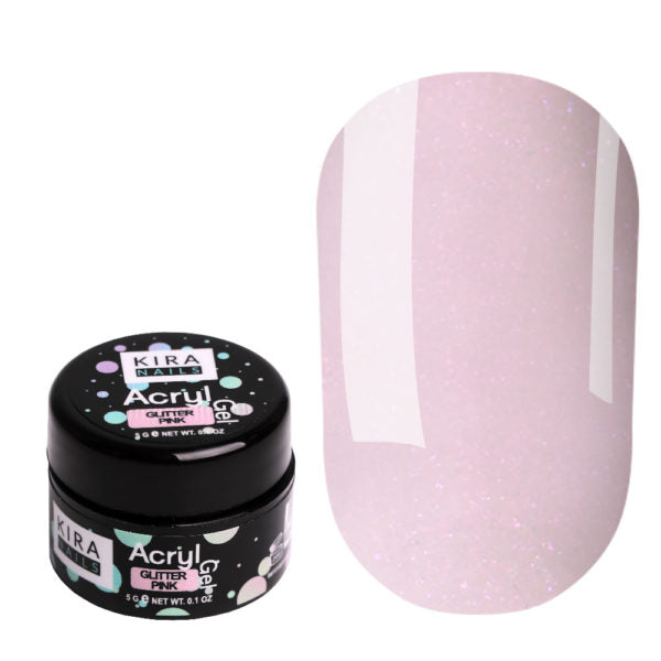 Kira Nails Acryl Gel - Glitter Pink