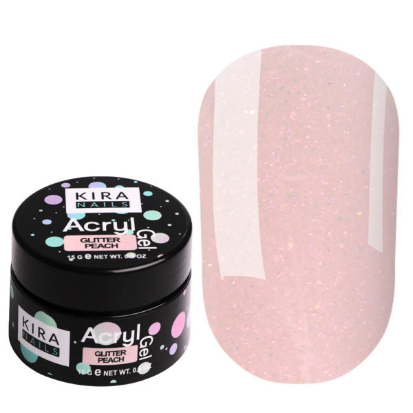 Kira Nails Acryl Gel Glitter Peach