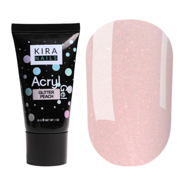 Kira Nails Acryl Gel Glitter Peach