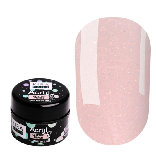 Kira Nails Acryl Gel Glitter Peach