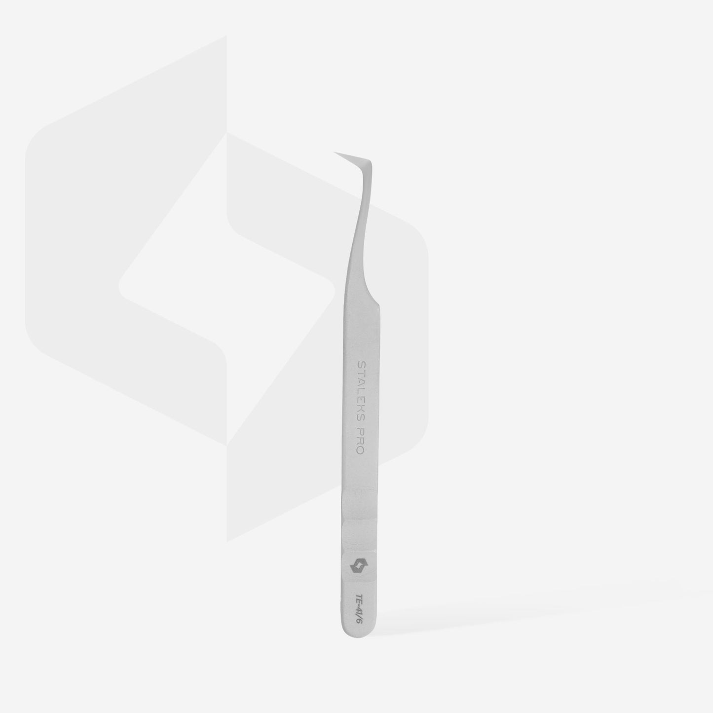 Professional eyelash tweezers EXPERT 41 TYPE 6 (L-shaped, 75′)