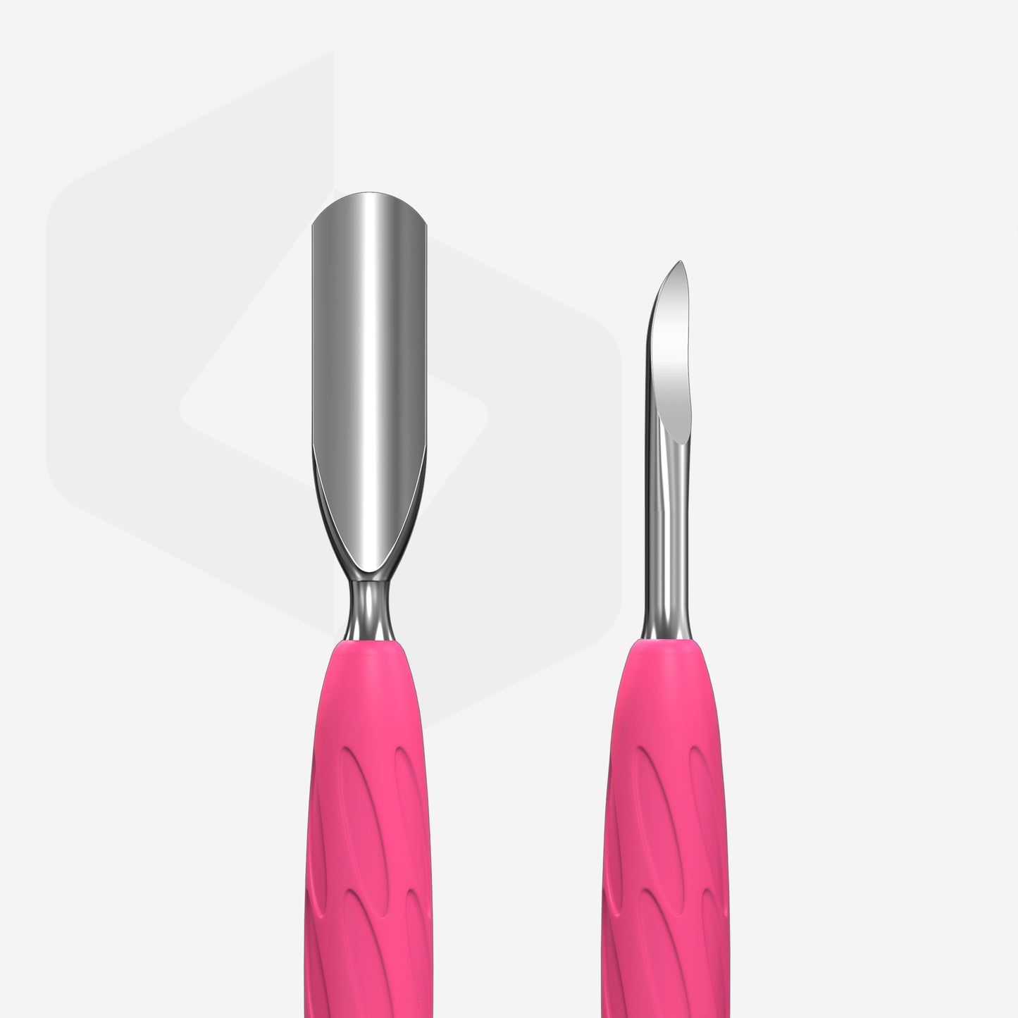 Manicure pusher Gummy with silicone handle UNIQ 10 TYPE 6 (rounded wide pusher and nail cleaner) Staleks